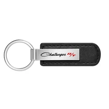 Dodge Challenger R/T Classic Black Leather Strap Key Chain Keychain Key-Ring