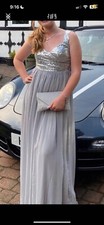Ladies Grey Sequin Size 12 Evening Bridesmaid Prom dress 