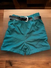 Vintage 80  s Retro Paisley Bobby Socks Brand Youth Cuffed Shorts Sz 6
