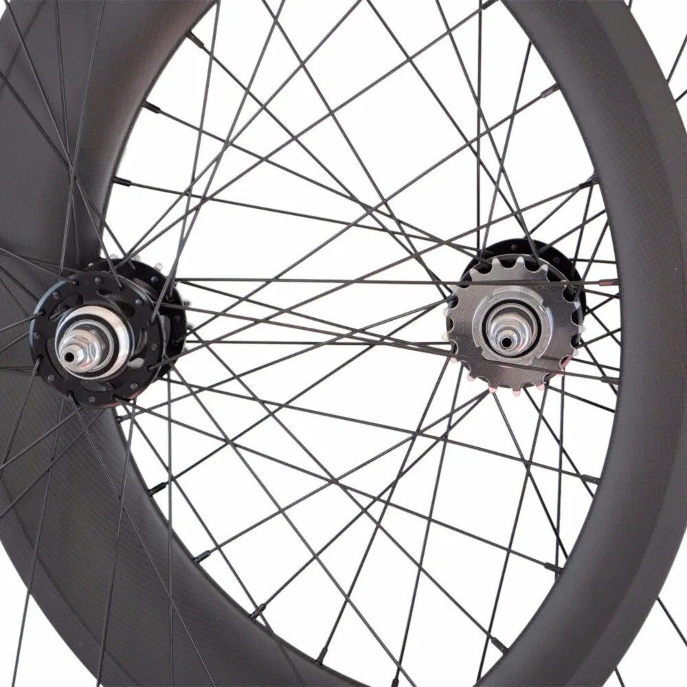 Carbon 3K Fixed Gear Bike Wheels 700C Clincher 25mm Width 60 88mm Depth
