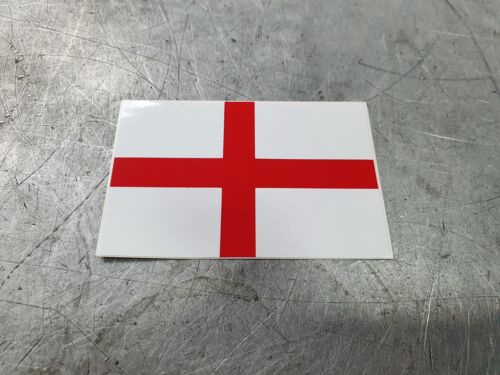 England Flag St Georges Cross Vinyl Car Bumper Sticker 80mm x 55mm #Milvos25 - Picture 1 of 2
