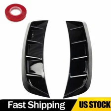2X Side Fender Vent Cover Side Vent Glossy Black Universal Car Exterior Decor