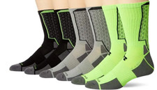 Russell Men's Active Performance Snake Bite Dri-Power 360 Crew Socks, 3 pairs