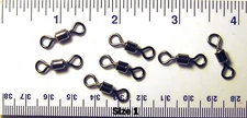 1000 GT Super Strong Black Rolling Power Fishing Swivels Size 1 - 103# Test