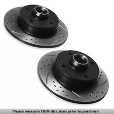 DISCHI FRENO POSTERIORI SCANALATI FORATI 226MM PER SEAT IBIZA MK2 1.8 2.0 16V CUPRA GTI