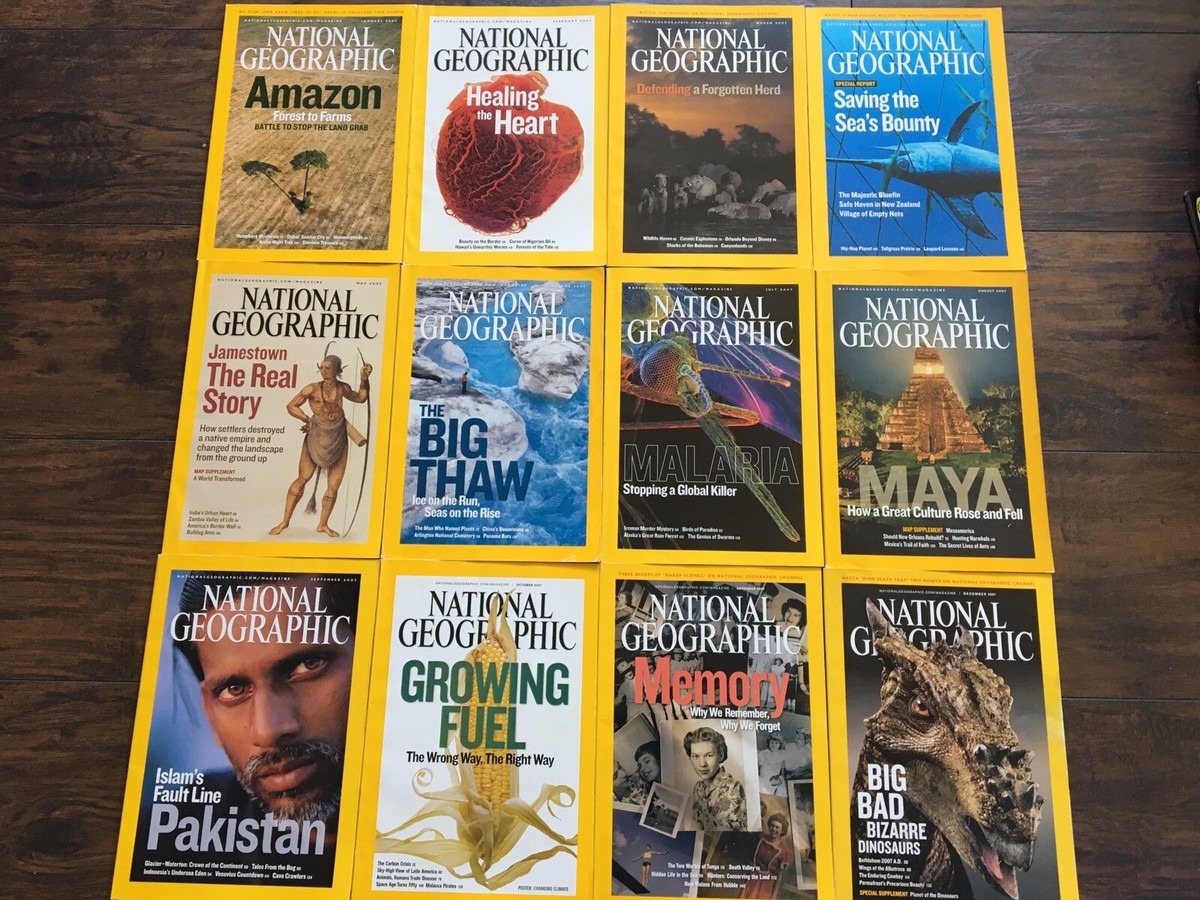 ナショナルジオグラフィック 2005-2007 National Geographic Magazine 2007 Complete Year JAN - DEC