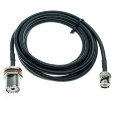 BNC Male to UHF Female SO239 Nut Bulkhead Lot RF Coax Pigtail Jumper RG58 Cable