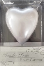White Heart Cake Topper