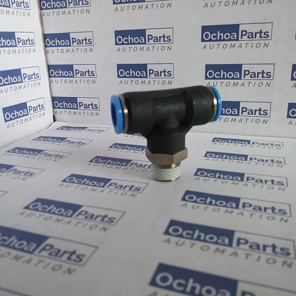 153114 FESTO PUSH-IN T-FITTING QST-3/8-12 - R 3/8 , 87 PSI=6 BAR LOT OF 3 PCS - Image 3 of 4