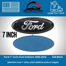 FORD FULL BLACK EMBLEM 7 INCH OVAL LOGO Front Grille/Tailgate Badge 1999-16 New