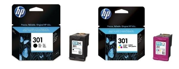 Tinta HP 301 Original Negro Color CH561EE CH562EE para Deskjet 2540 1510 Envy 45