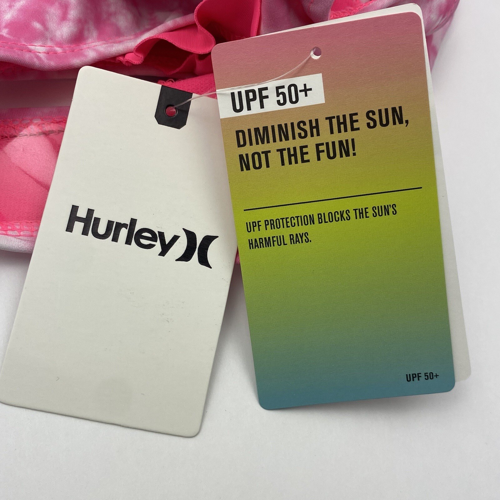 Hurley Infant Girl's 12M 12 Month Pink 1 Pc Swimsuit Flamingo Baby Tie