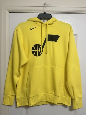 NEW Nike Mens NBA Utah Jazz Hoodie Yellow Size XL