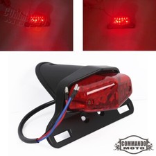 For Harley Honda Cafe Cacer Lucas LED Brake Tail Light + License Plate Holder