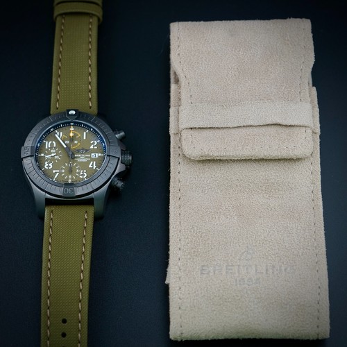 Breitling Avenger 45MM Night Mission Military Green V13317 Chronograph Watch - Picture 7 of 10