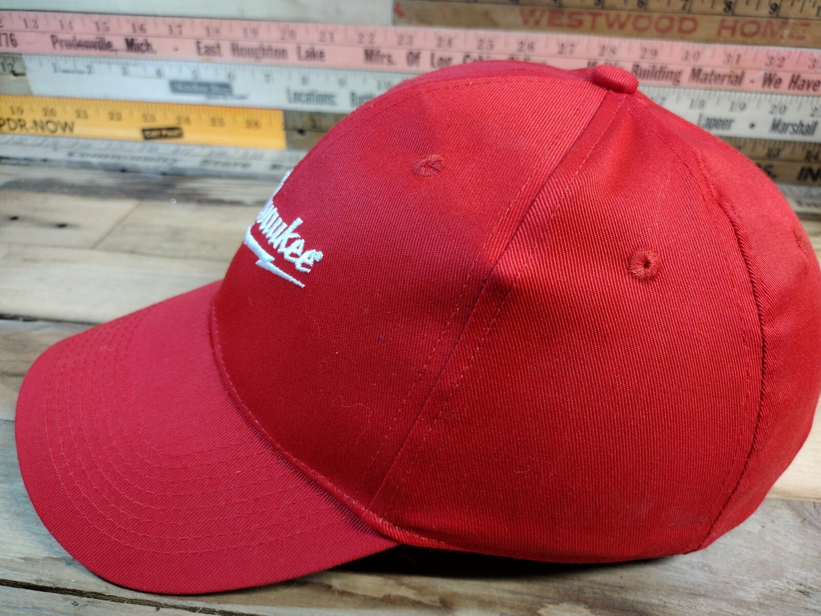 Milwaukee tools red hat~cap hook n loop adjustabl… - image 3