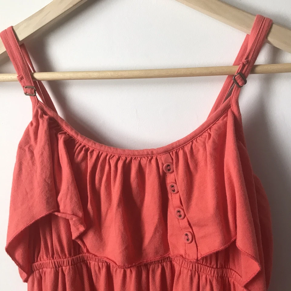 Vestido de verão Billabong Girls M coral midi estilo império verão praia piscina - Imagem 4 de 4