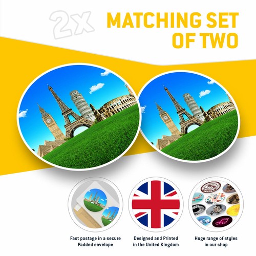 2 x Vinyl Stickers 10cm - Wonders of the World Travel Icons Cool Gift #14232 - 第 2/9 張圖片
