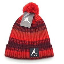Jordan Beanie Hat Knit Jumpman Red/maroon Youth Size 8/20 Gym Red