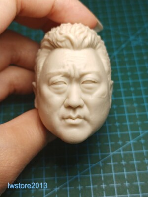 1:12 Korean Ma Tong Seok Head Sculpt Carved For 6'' Male Action Figure Body Toys