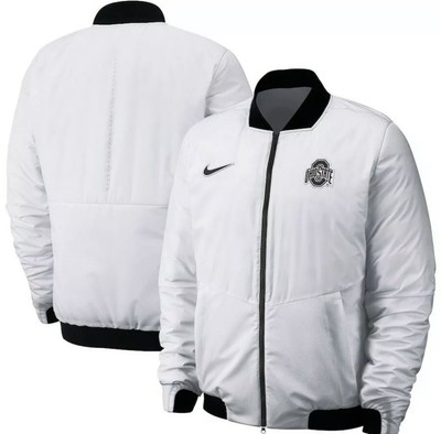 nike white bomber jacket