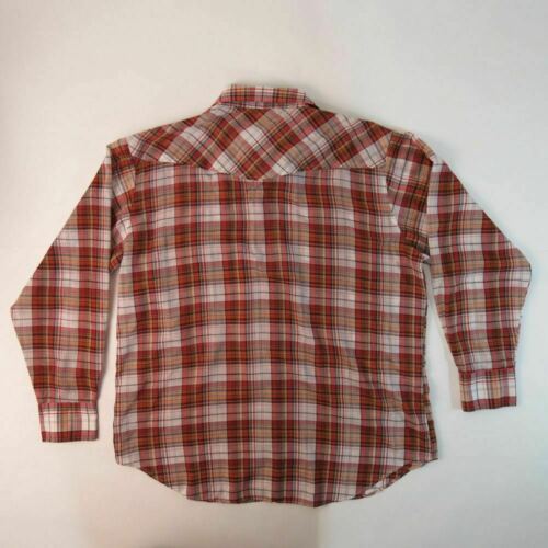 Camisa Gaddi Grande Mangas Largas a Cuadros Occidental Vaquero Rockabilly Perla Snap - Imagen 2 de 4