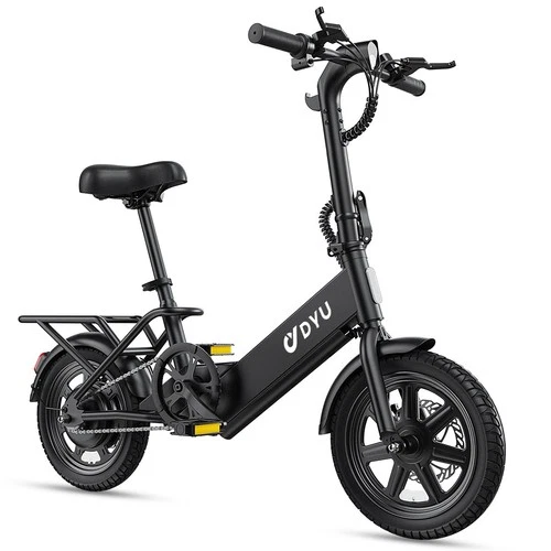 DYU 14" Folding Electric Bike for Adults Teens, 350W 36V/7.8AH, Commuter City