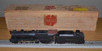Max Gray O Gauge 2 Rail 2-8-2  Brass Pennsylvania #760 Locomotive with Wood Box