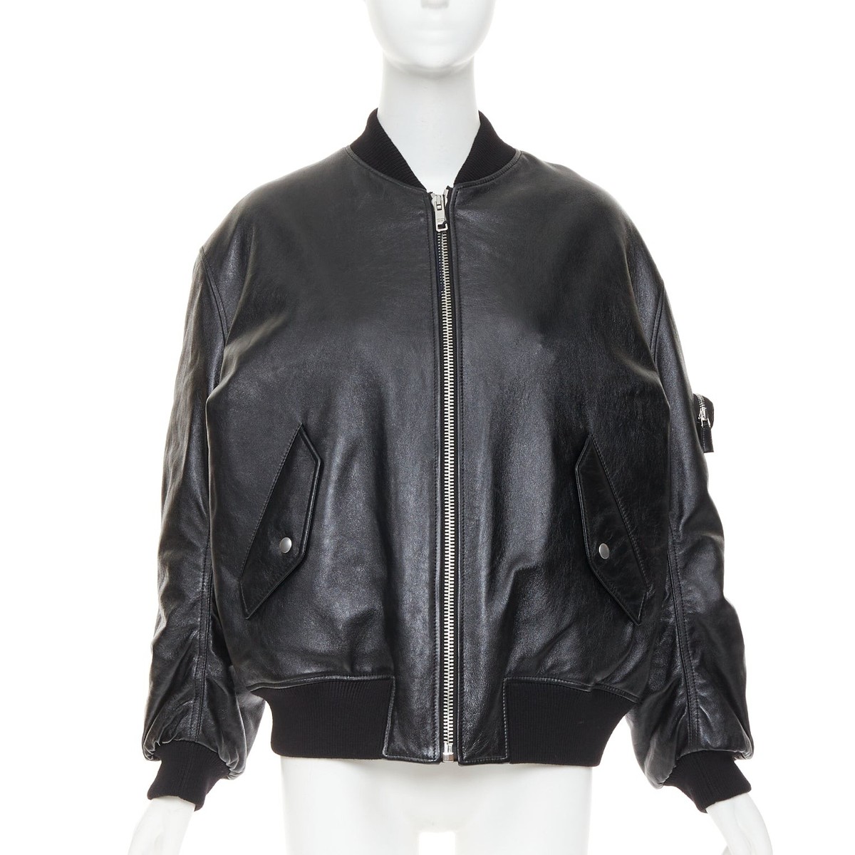 PRADA Raf Simons 2021 Runway lambskin triangle pouch oversized