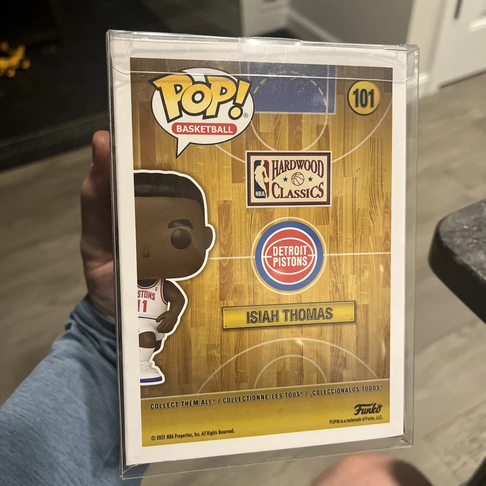Isiah Thomas Autografiado Detroit Pistons #101 NBA Funko Pop PSA Foto 4 de 4