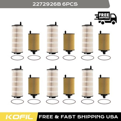 6PCS 2272926B 2272926PE Fuel Filter for MX13 EPA21 Peterbilt DAF Kenworth Trucks