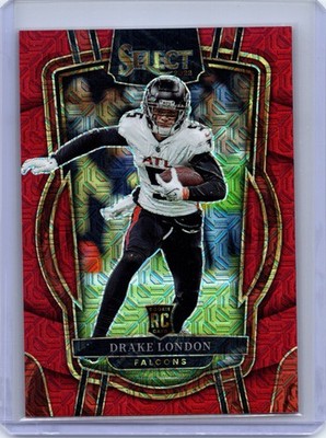 2022 Panini Select - Club Level Drake London #297 Red Prizm /49 (RC)