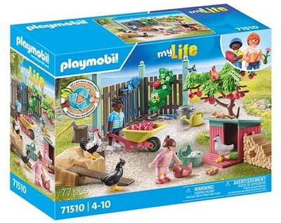 PLAYMOBIL My Life Kleine Hühnerfarm im Tiny Haus Garten 71510