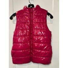 Epic Threads Mädchen Wendeweste groß rosa glänzend wattiert Kunstfell Stern