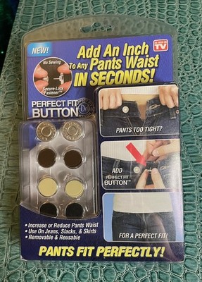 As Seen On TV Perfect Fit Button Add an Inch To Any Pants Waist In Seconds NEW