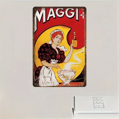 Blechschild Maggi Suppenwürze Werbeschild 30x20cm Nostalgie Vintage TEL1594