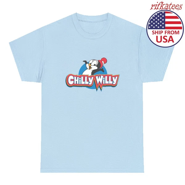 Chilly Willy Retro Vintage Classic Cartoon Penguin Men's Blue Size S to 5XL