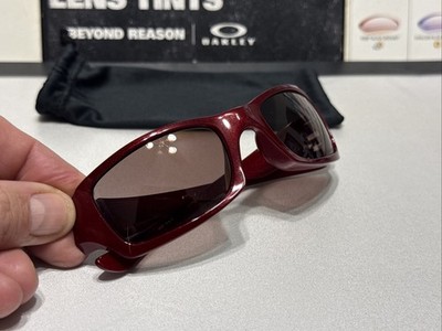 Oakley Fives Squared Metallic Red w/ OO Black Polarized SKU# 26