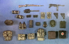 1/35 WWII Gear & Equipment Set – Resin Backpacks, Weapons, Pouches for Diorama