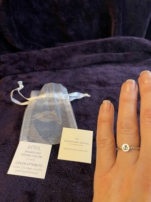 Touchstone Crystal by Swarovski,  April Birthstone Ring Size 5
