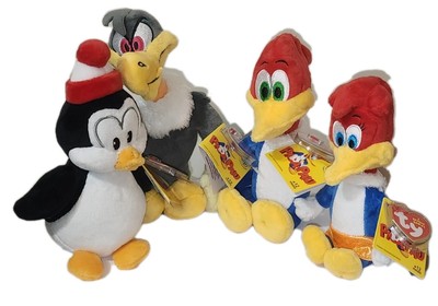 Ty Beanie Babies   Woody Woodpecker, Winnie, Chilly Willy & Buzz  Brazil MWMTs