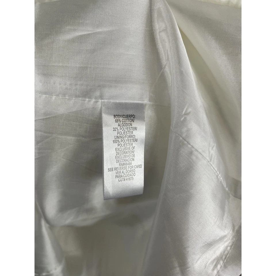 Vestido Studio I Para Mujer 16 Blanco Jacquard Cuentas Cuello Sin Mangas Forrado Cóctel Foto 4 de 4