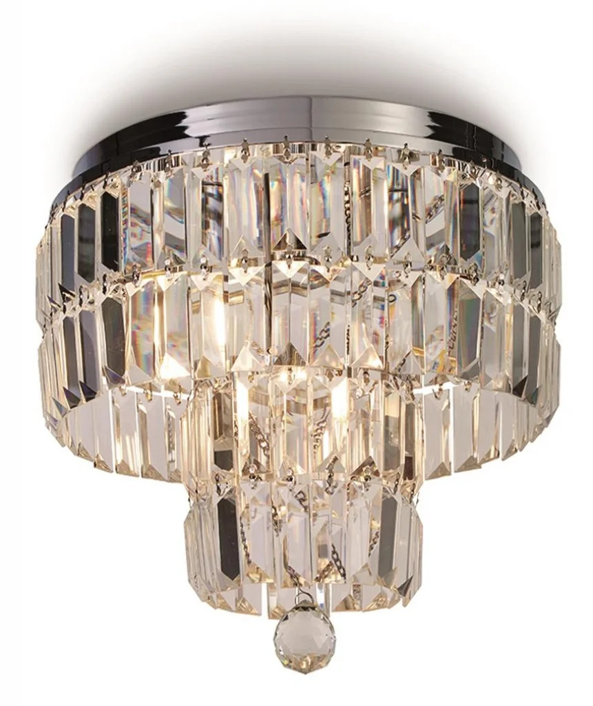 Bathroom Light Silver Empire 4 IP44 Chrome Searchlight 61321-4CC