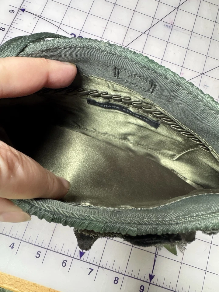 Bolso de mano Banana Republic vintage satinado tela flores terciopelo cinta satinada Foto 4 de 4