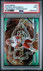 2023 Panini Prizm - Fireworks Patrick Mahomes II #F-2 Green Prizm PSA 9