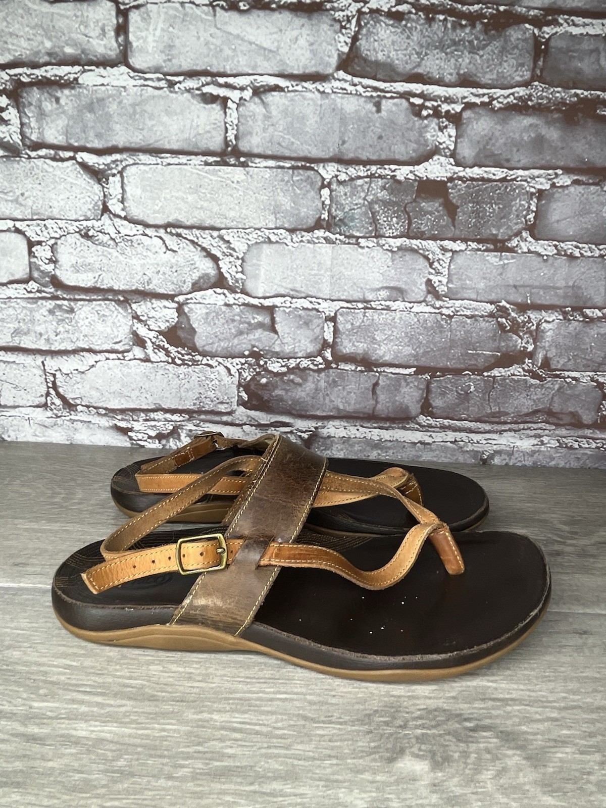 CHACO Bronze Maya II Java Brown Leather Slingback… - image 3
