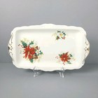 Royal Albert Poinsettia Bone China Vintage Sandwich Tray-Read