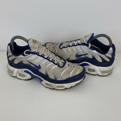 Nike TN Air Max Plus GS Schuhe Turnschuhe weiß hyper royalblau Größe 6 UK Jungen