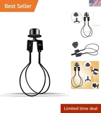 Elegant Black Clip-on Lampshade Adapter with Finial - Durable & Rust-Resistant