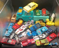 Huge Lot Of Vintage Hot Wheels  Matchbox  More Lot Of 32 Corgi Jr